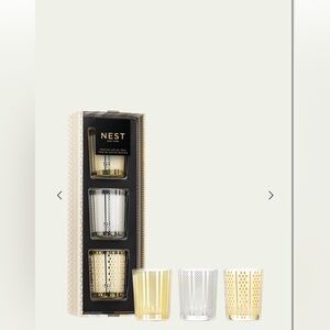 NEST New York Festive Votive Trio in Gold and Silver
